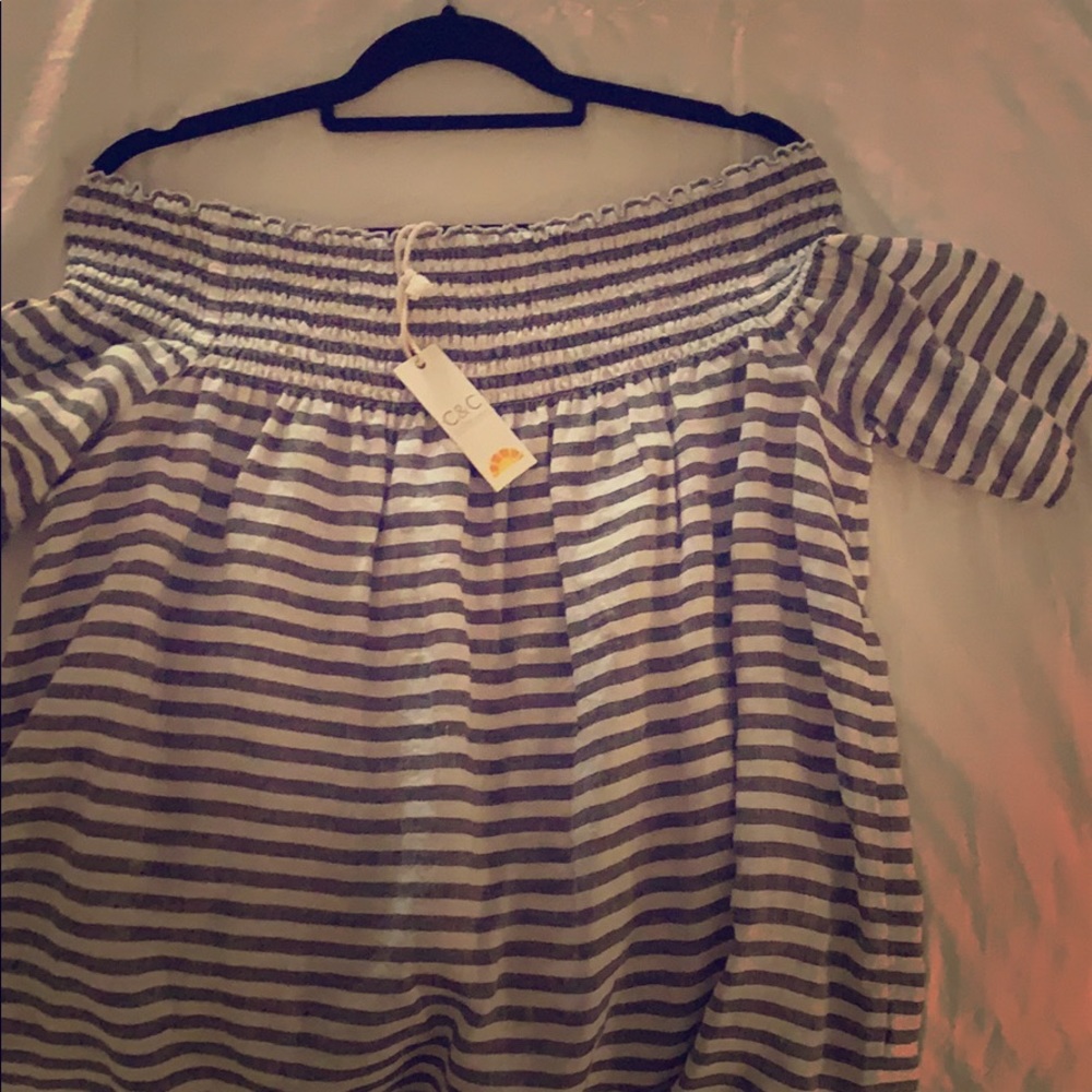 C & C linen off the shoulder top